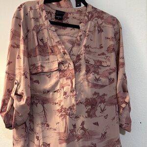 Pink Patterned Blouse
